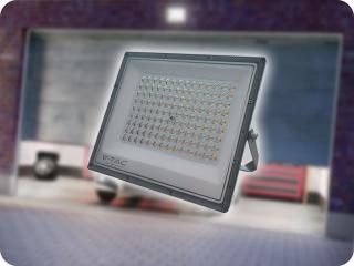 LED REFLEKTOR 100W, 8150lm, IP65, CCT, SZÍVVÁLTÁS 3000K/4000K/6500K, SZÜRKE