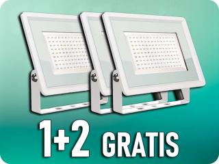 LED REFLEKTOR 200W, 17600lm, 110°, IP65, fehér, 1+2 gratis! Hideg fehér