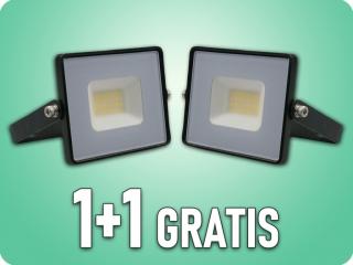 LED REFLEKTOR 20W, 1620LM, FEKETE, 1+1 GRATIS! Hideg fehér