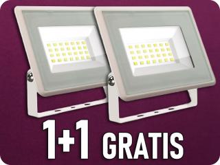 LED reflektor 20W, 1650lm, fehér, 1+1 gratis! Természetes fehér