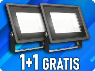 LED reflektor 30W, 2510lm, fekete, 1+1 gratis! Hideg fehér