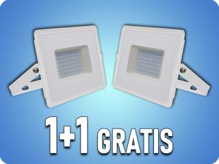 LED reflektor 50W, 4300lm, fehér, 1+1 gratis! Hideg fehér