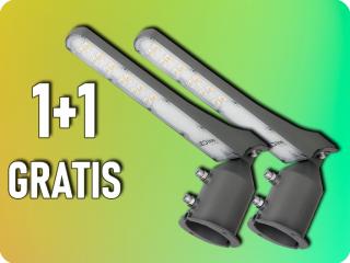 LED soros LED közvilágítás FLAMINGO adapterrel, 30W, 3000lm, IP65, 4000K, szürke, 1+1 gratis! [203785]