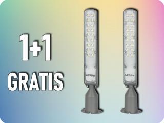 LED soros LED közvilágítás FLAMINGO adapterrel, 50W, 5000lm, IP65, 4000K, szürke, 1+1 gratis! [203792]