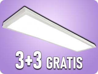 LED süllyesztett panel tápegységgel 40W, 4400lm, 3+3 gratis! Hideg fehér