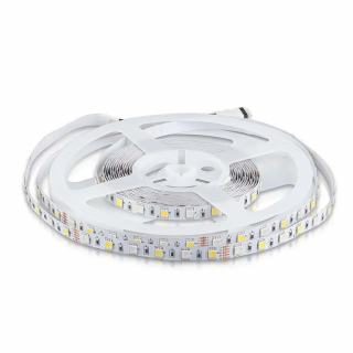 LED szalag RGB +W, 8W/m, 357lm/m, 12V, 60LED/SMD5050, IP20 Természetes fehér