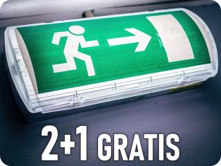 LED vészvilágítás 3W, 130lm, IP65, LiFePO4 akkumulátor, 3.2V 1.5Ah, láthatóság 22m, teszt gomb, 2+1 gratis!