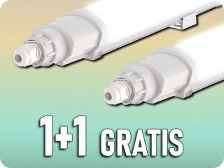 LED vízálló lámpa 18W, 1900lm, IP65, 60cm, csatlakoztatható, 1+1 gratis! Hideg fehér