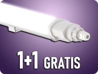 LED vízálló lámpa 36W, 3900lm, IP65, 120cm, csatlakoztatható, 1+1 gratis! Hideg fehér