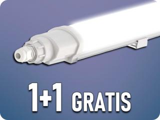 LED vízálló lámpa 48W, 5200lm, IP65, 150cm, csatlakoztatható, 1+1 gratis! Hideg fehér