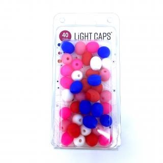 LIGHT CAPS® fehér+kék+piros+2 rózsaszín árnyalat, 40 db egy csomagban