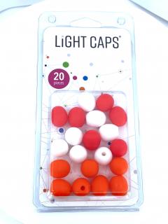 LIGHT CAPS® keverék fehér+narancs+piros, 20 db egy csomagban