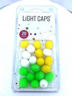 LIGHT CAPS® keverék sárga+fehér+zöld, 20 db egy csomagban