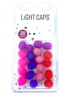 LIGHT CAPS® lila+rózsaszín+2 árnyalatú piros keverék, 20 db egy csomagban