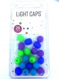LIGHT CAPS® lila+zöld+2 kék árnyalat keverék, 20 db egy csomagban