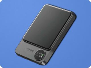 MagSafe kompatibilis Powerbank 10 000 mAh, vezeték nélküli töltéssel, szürke