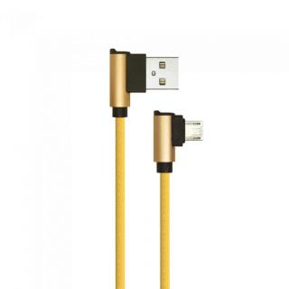 Micro USB kábel, 1m, arany, 2.4A