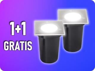Mini Beépített lámpa GU10 izzókhoz, négyzet alakú, vízálló, IP67, 1+1 GRATIS!