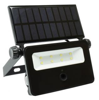 Napelemes lámpa PIR érzékelővel (sötétedés után is működik), 2W, 200lm, 1800mAh, IP65, 6000K [SLI050001]