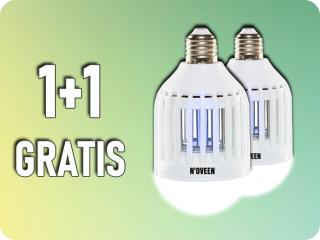 NOVEEN LED izzó rovarfogó funkcióval E27, 8W 40m2-ig, 1+1 gratis! [IKN804]