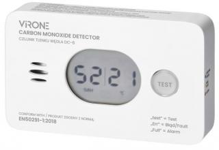 ORNO Szén-monoxid CO érzékelő, LCD kijelző, 85dB, IP20, 2xAA elem (tartozék), fehér [DC-6]