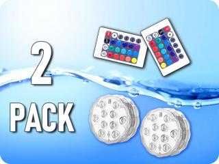 RGB vízálló LED lámpa távirányítóval JACUZZI, POOL, AQUARIUM, 3xAAA, IP68/2-PACK!