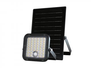 SOLAR LED REFLEKTOR TÁVIRÁNYÍTÓVAL ÉS PIR ÉRZÉKELŐVEL 10W, 1500LM, 2IN1 4000K+6000K, FEKETE