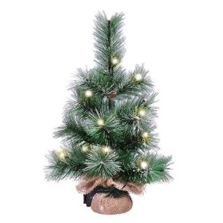 Solight karácsonyfa 45cm, 15LED, 3xAA, IP44, időzítővel [1V238]