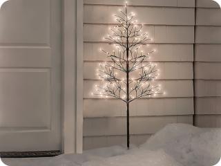 Solight LED kültéri fa, 150cm, 360 LED, meleg fehér fény, barna színű [1V234]