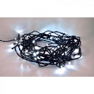 Solight LED kültéri karácsonyi lánc, 200 LED, 10m, 5m vezeték, 8 funkció, IP44, hideg fehér [1V06-W-1]