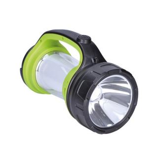Solight újratölthető LED-es zseblámpa lámpával, 3W Cree, 168lm + 200lm, zöld-fekete (WN27) [WN27]