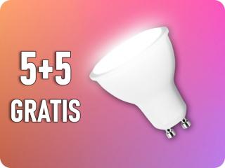 SPECTRUM LED IZZÓ GU10 7,5W, 5+5 gratis! Hideg fehér [WOJ+14594]