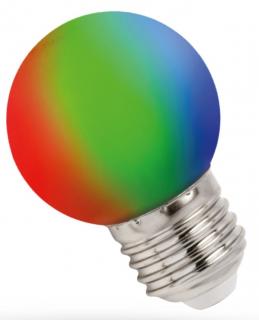 Spectrum LED izzó RGB, E27, G45, 1W [WOJ+13105]
