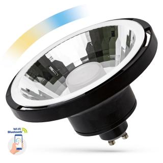 Spectrum Smart LED izzó AR111, GU10, 230V, 10W, 1050lm, 30°, CCT, fekete ház [WOJ+14513]