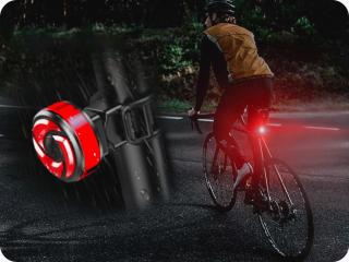 Újratölthető hátsó lámpa kerékpárhoz 3W, USB, 330mAh, 3 mód, IP44 [BTL02]