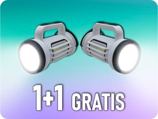 ÚJRATÖLTHETŐ LED ZSEMBŐ 380LM, 2X1200MAH, 6 MÓD, 1+1 GRATIS! [LA0217]