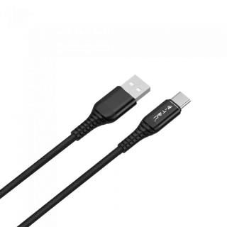 USB-C kábel, 1m, fekete, 2,4A