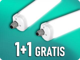 VEZETETT VÍZÁLLÓ LÁMPA SAMSUNG CHIP G-SOROZAT 48W, 150CM, 1+1 GRATIS! Természetes fehér