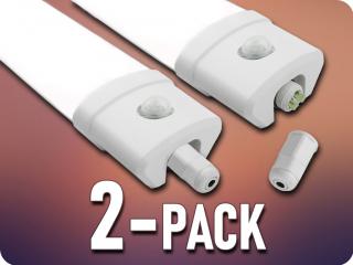 Vízálló lámpa PIR érzékelővel 40W, 4800lm, 125cm, 4000K/2-PACK! [477651] Természetes fehér