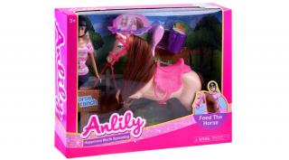 Anlily Doll Jockey lóval + kiegészítők