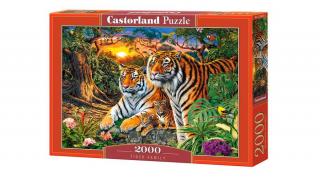 Castorland 2000 db-os Puzzle - Tigriscsalád