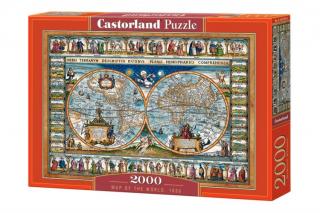 Castorland 2000 db-os Puzzle - Világtérkép 1639