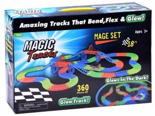 Magic Tracks Autópálya Világító Autóval