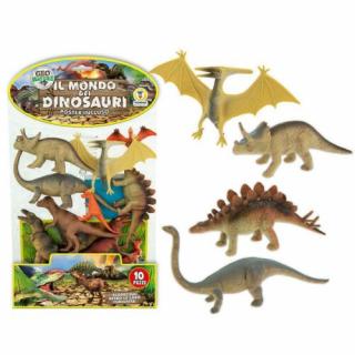 Műanyag Állatszett: Dinoszauruszok 10 db-os