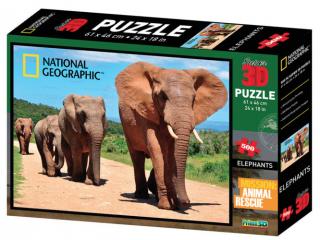 National Geographic 3D Puzzle: Elefántok 500 db