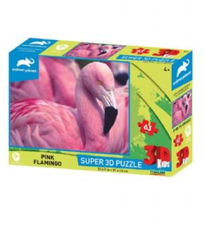 Super 3D Kids Puzzle: Rózsaszín Flamingó