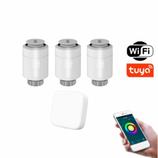 Set 3+1 BOT Smart Bluetooth/WiFi termosztatikus fej THS1 Tuya Smart + Gateway