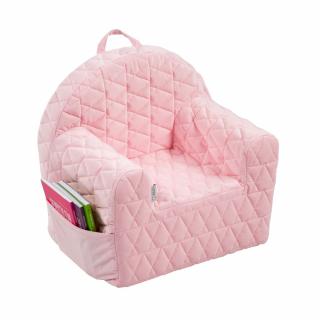 ALBERO MIO Velvet gyerek fotel - rózsaszín