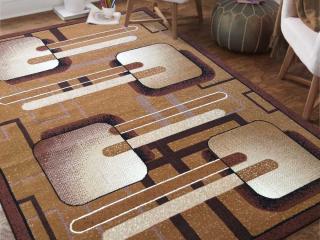 Barna mintás retro ALF szőnyeg Méret: 80x150 cm