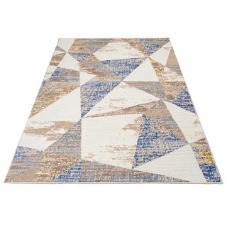 Bézs-barna geometrikus mintás MANDY szőnyeg Méret: 160x220 cm